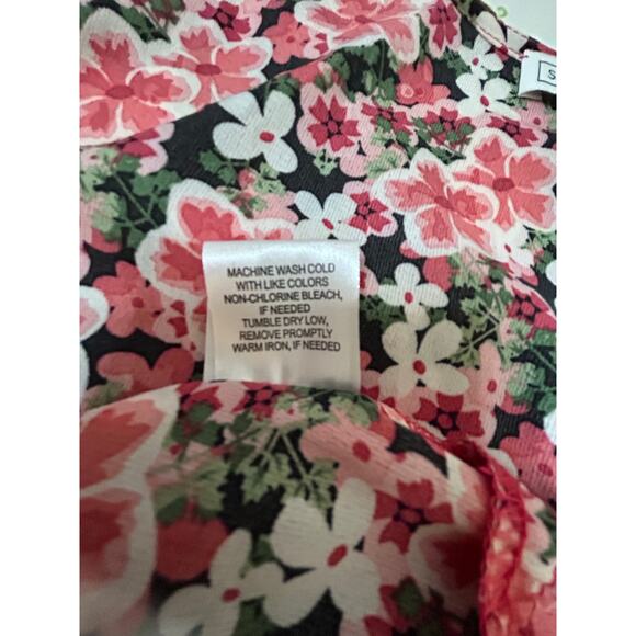 Sweet Salt Dress S Maxi Cherry Blossom Floral Cottage Core Puffed Sleeve - Picture 12 of 13